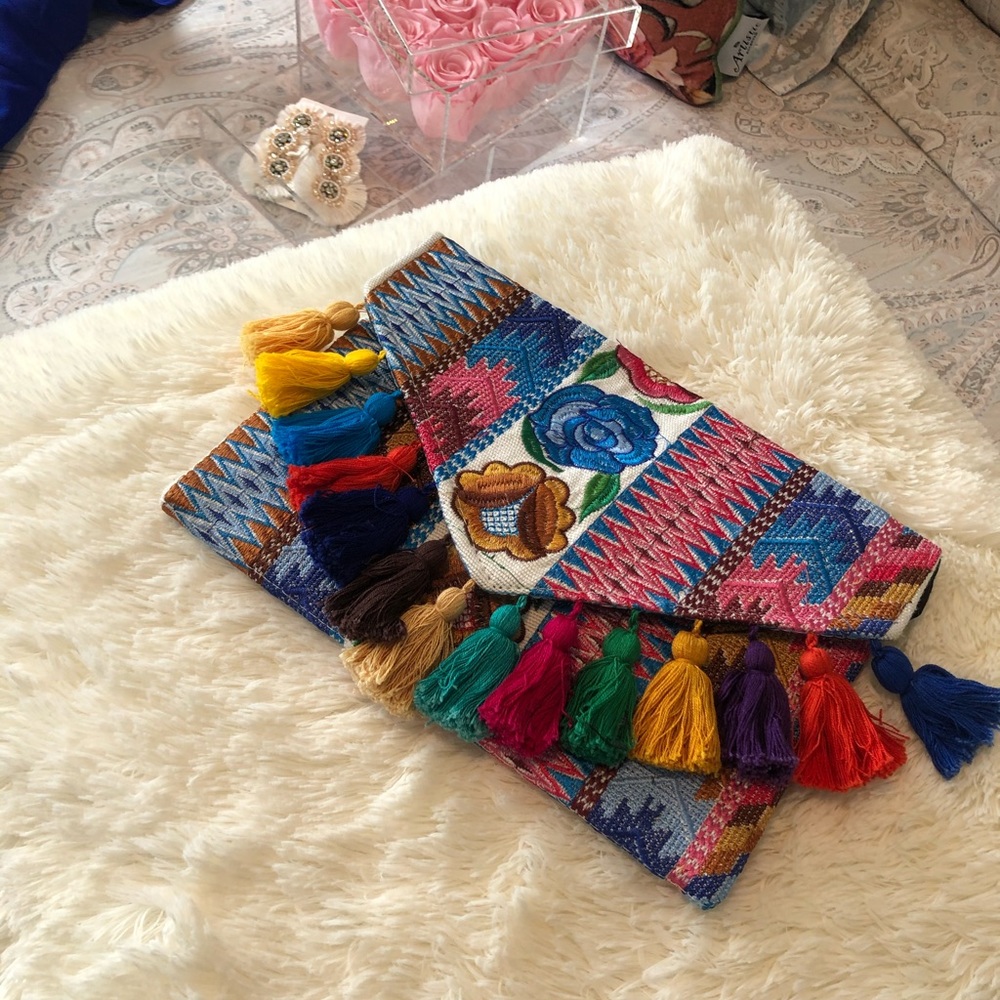 Frida Kahlo inspired Rainbow Clutch